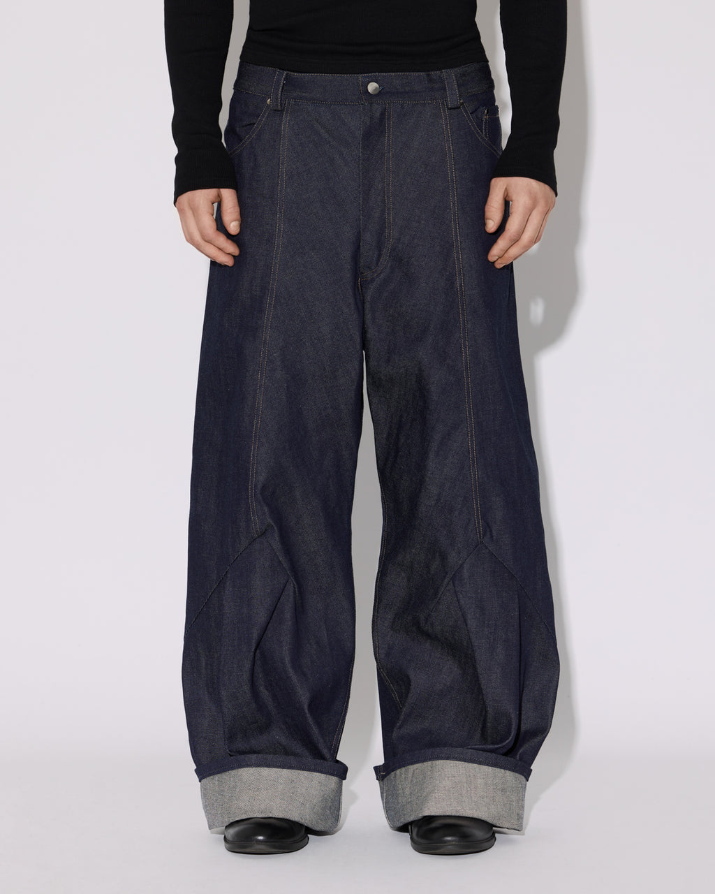 Y PLEATED JEANS INDIGO