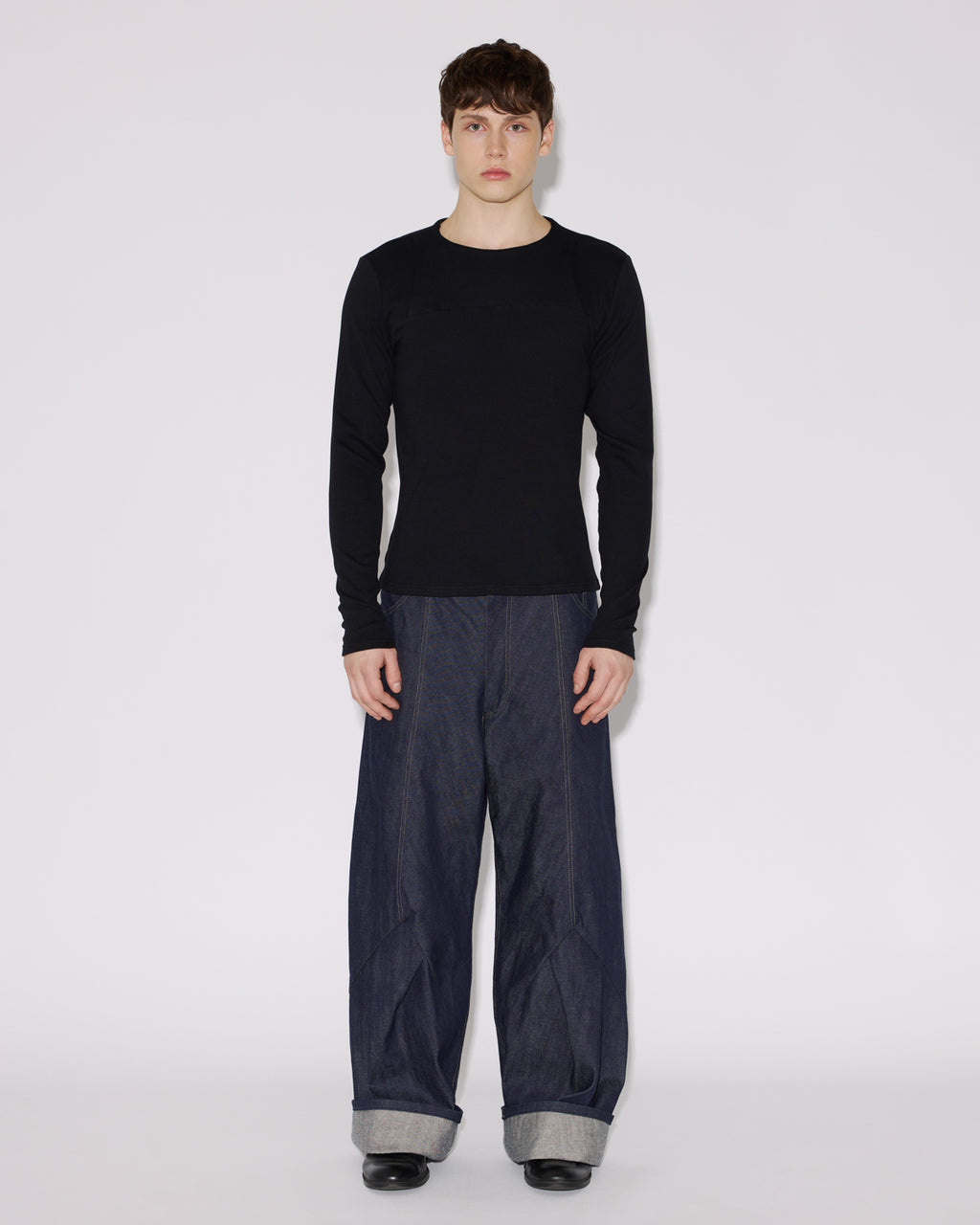 Y PLEATED JEANS INDIGO