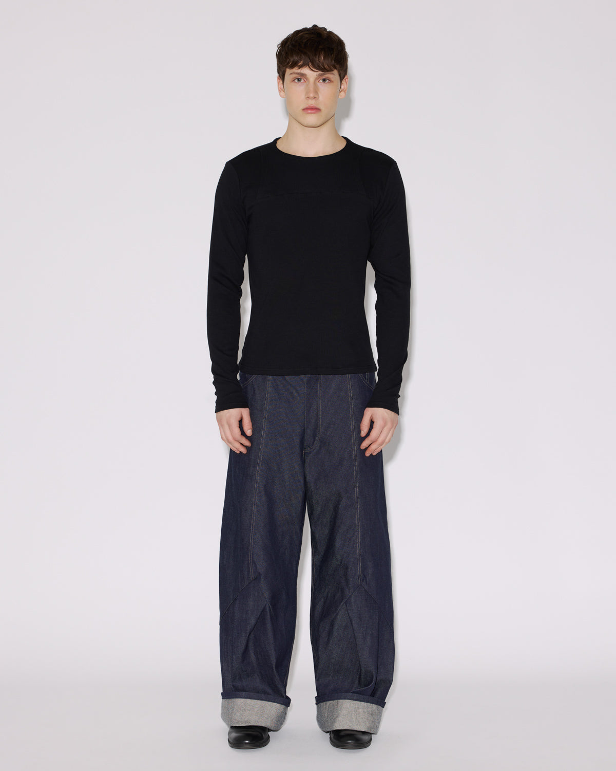 Y PLEATED JEANS INDIGO