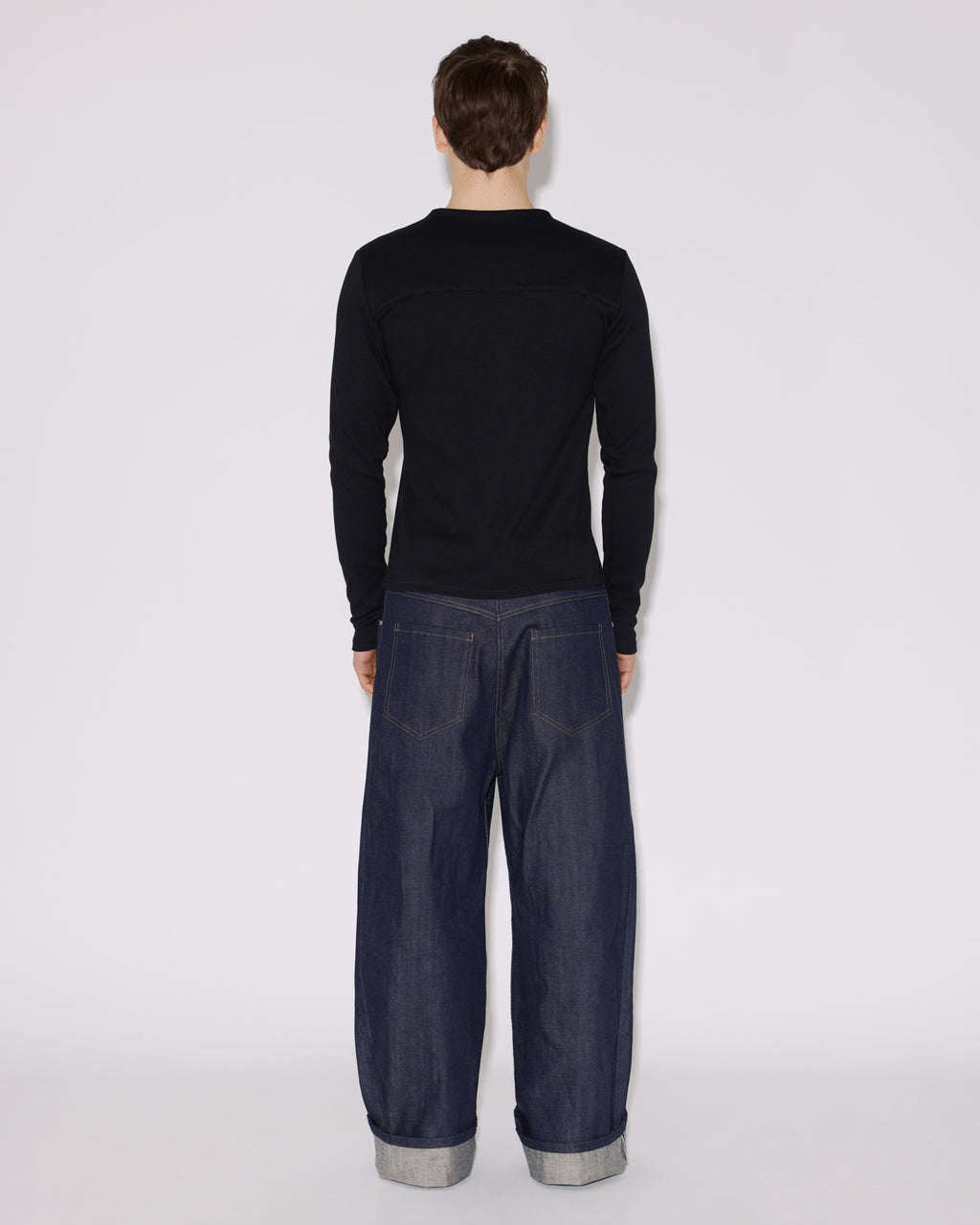 Y PLEATED JEANS INDIGO