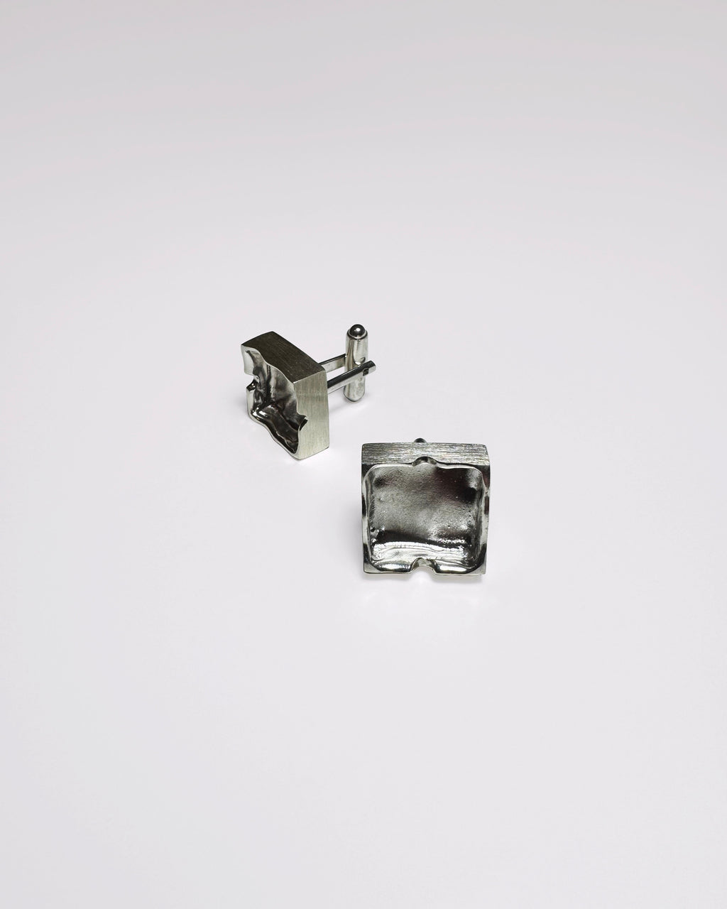 SILVER CUBE CUFFLINKS