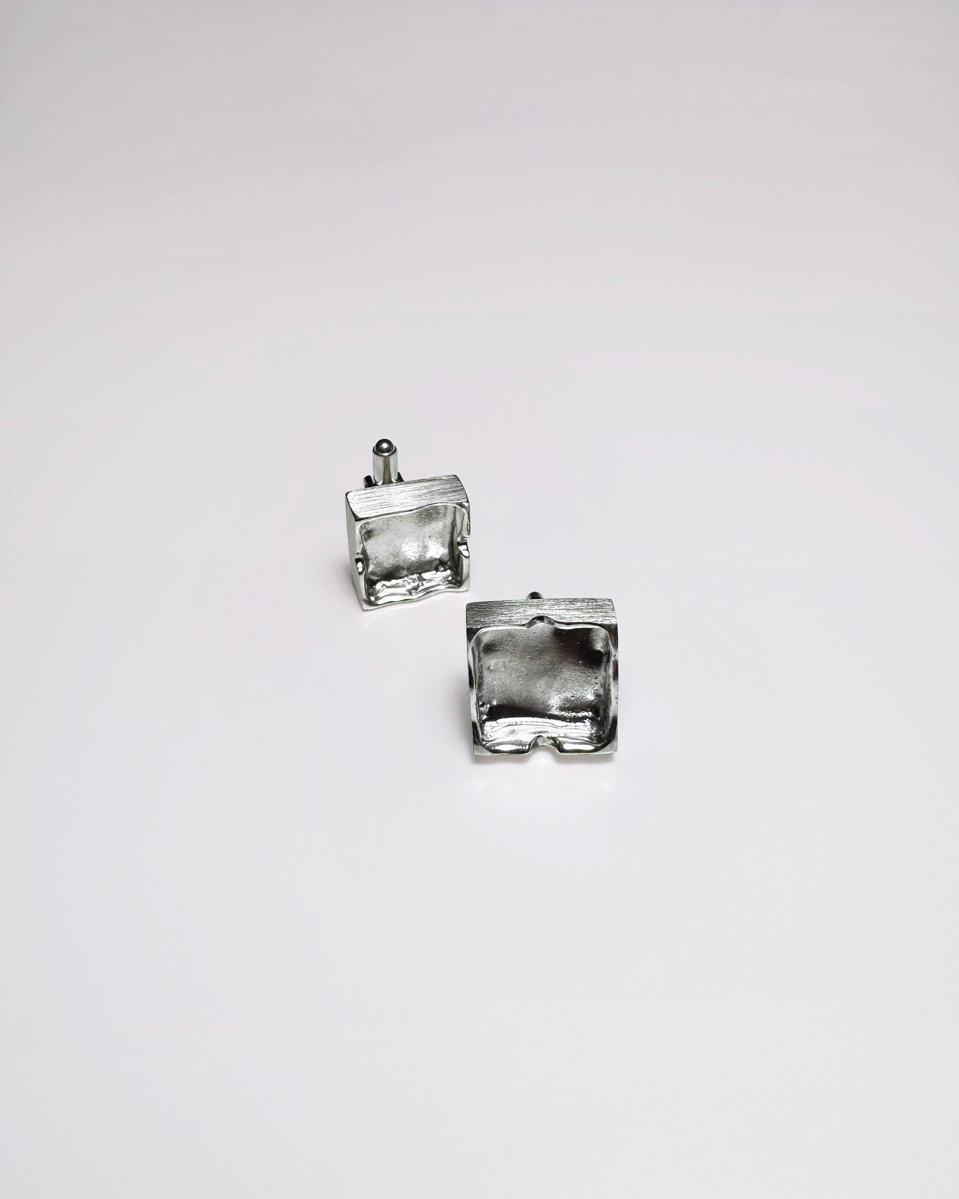 SILVER CUBE CUFFLINKS