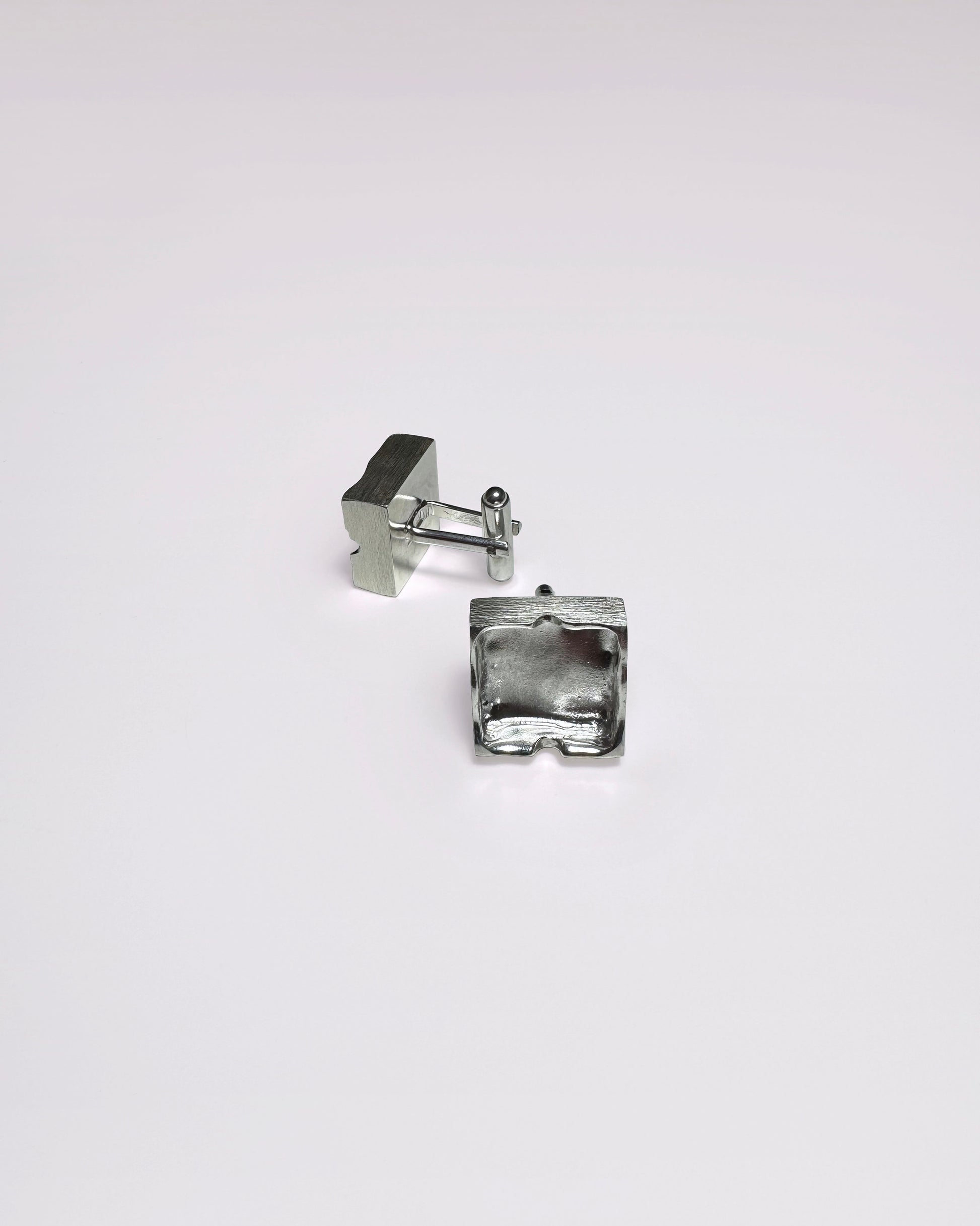 SILVER CUBE CUFFLINKS